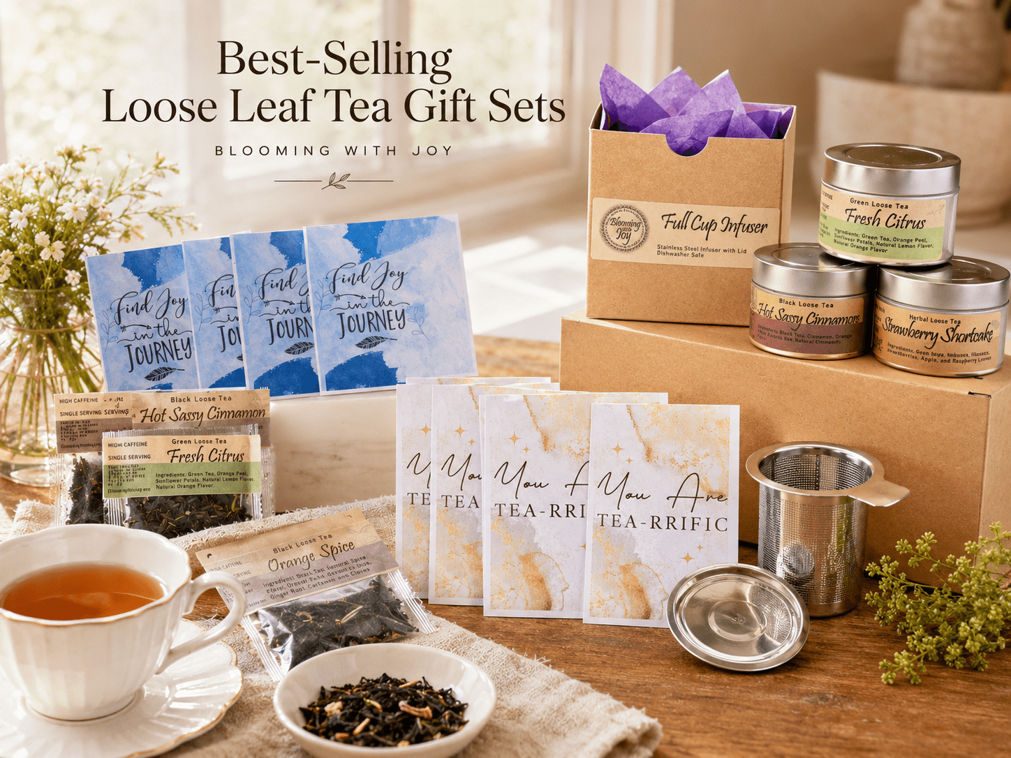 The Best Loose Leaf Tea Gift Set for Someone Who Loves Tea - Blooming With Joy Tea Co.