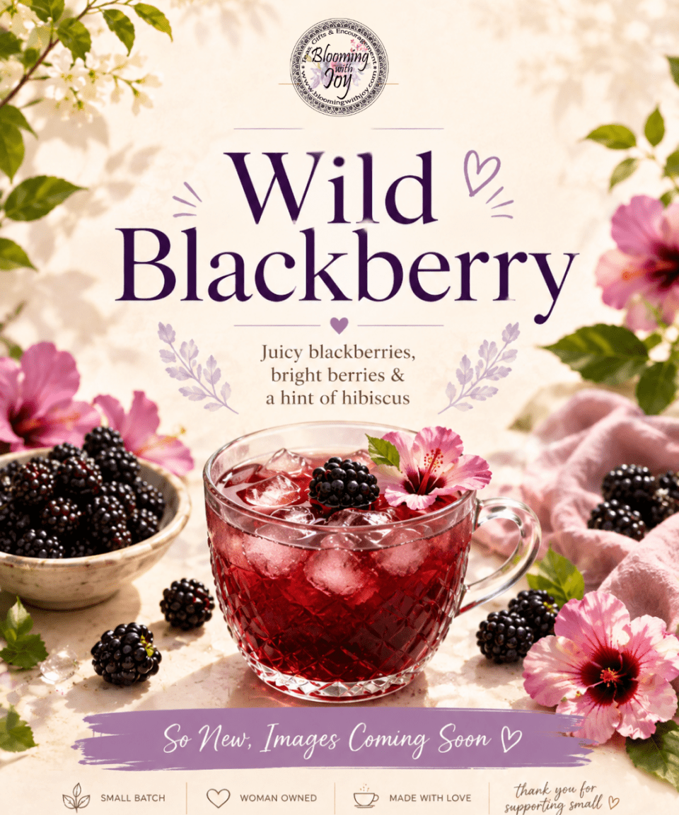 Wild Blackberry Black Tea 6 Two Quart Sized Pouches - Blooming With Joy Tea Co.