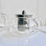 Glass Teapot with Removable Infuser – 20 oz (600ml) Borosilicate Tea Brewer - Blooming With Joy Tea Co.