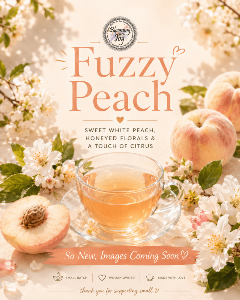Fuzzy Peach White Tea 6 Two Quart Sized Pouches - Blooming With Joy Tea Co.