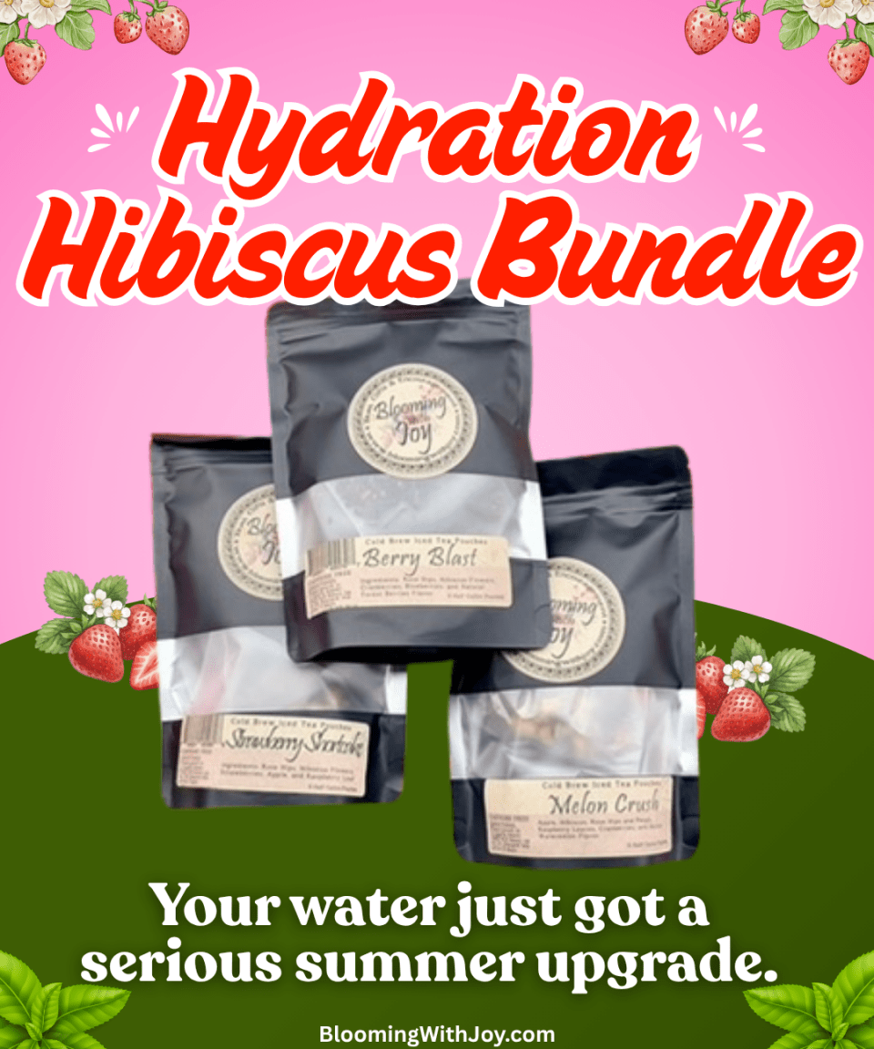 Hibiscus Hydration Bundle | Cold Brew Loose Leaf Tea | 3 Flavors - Blooming With Joy Tea Co.