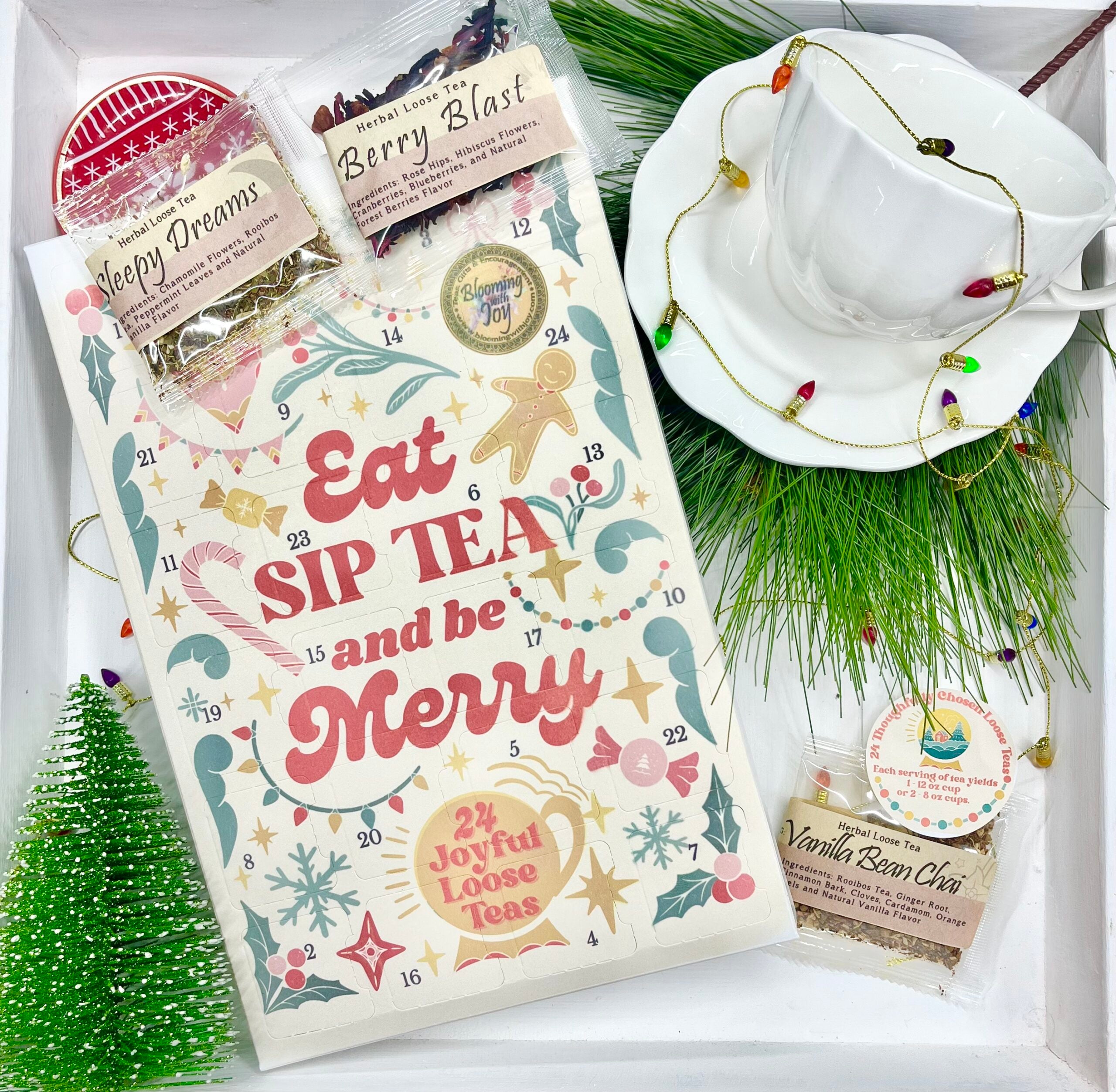 Festive Tea Advent Calendar – 24 Hand-Selected Loose Leaf Teas