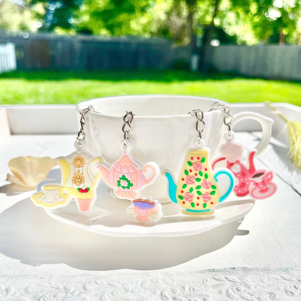 Tea Party Surprise Keychain - Blooming With Joy Tea Co.