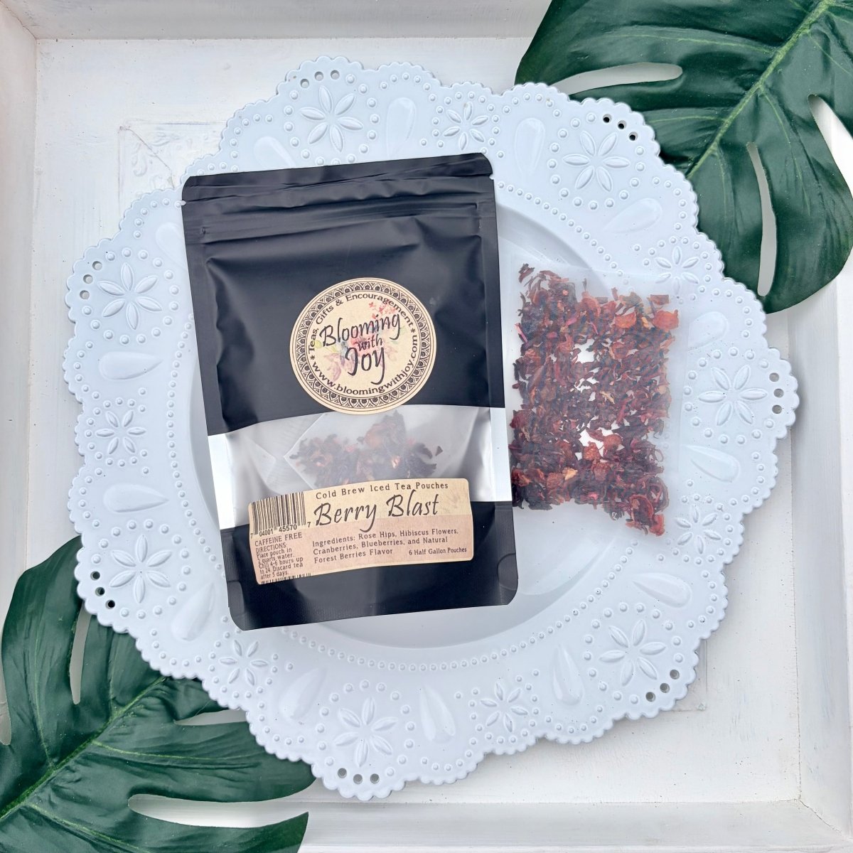 Berry Blast 6 Two Quart Sized Pouches - Blooming With Joy Tea Co.