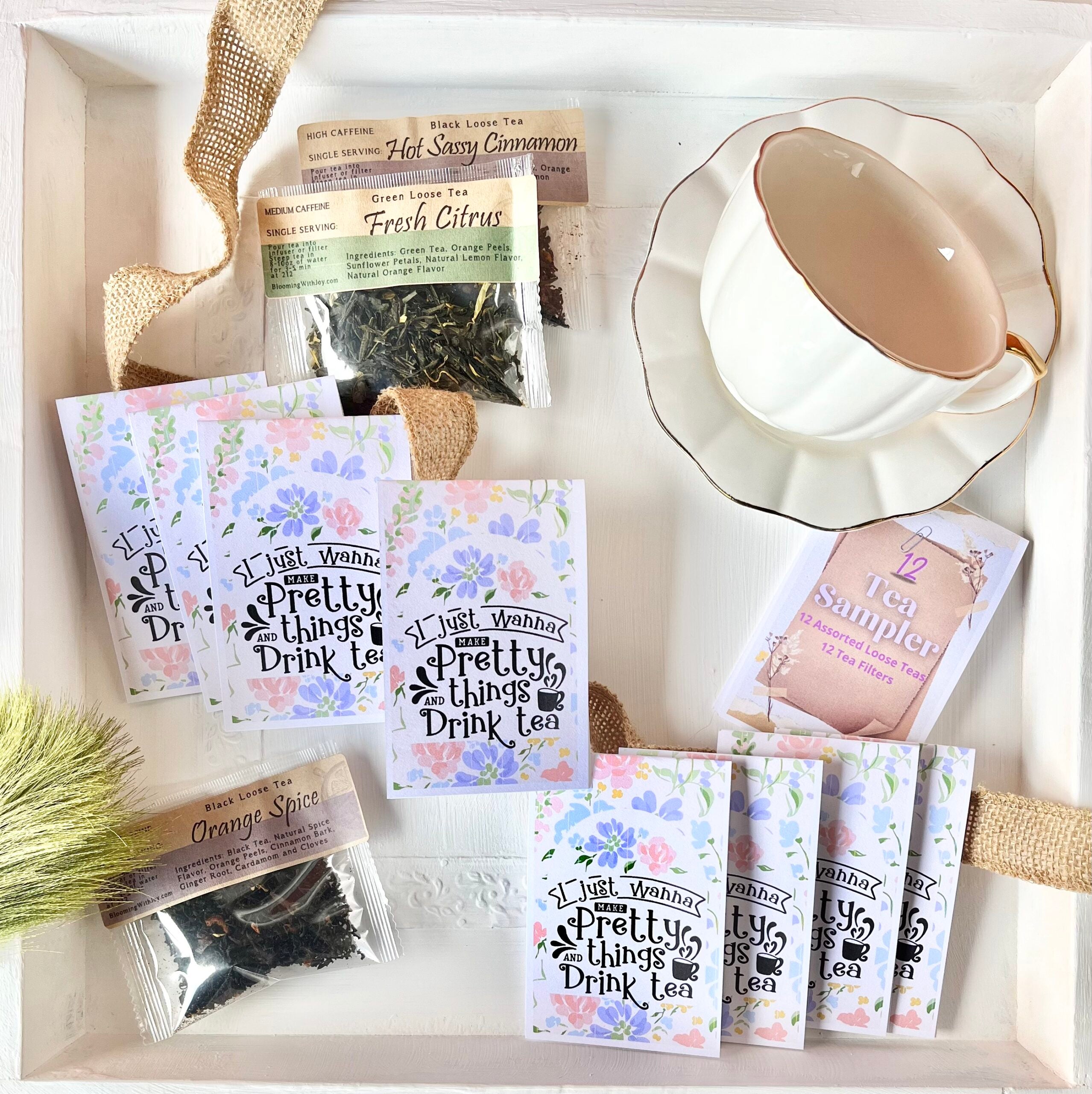 Prety Tea I Just Wanna Make Pretty Things and Drink Tea | 12 Single Serving Teas ...