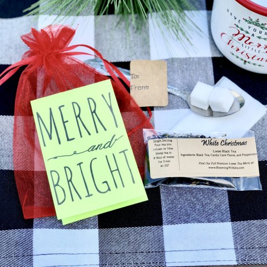 Merry and Bright Tea Favor christmas Gift