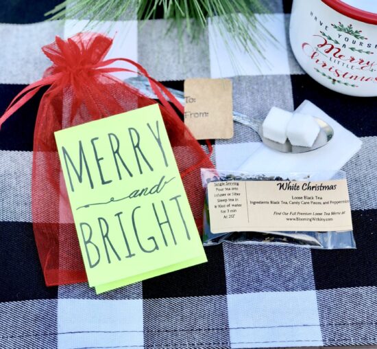 Merry and Bright Tea Favor christmas Gift