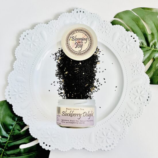 Treat yourself to the sublime taste of Blackberry Delight tea, a smooth and satisfying blend featuring black tea infused with natural blackberry flavor and raspberry leaves. With its high caffeine content and full-bodied flavor profile, this tea is available in single servings and refillable tins.